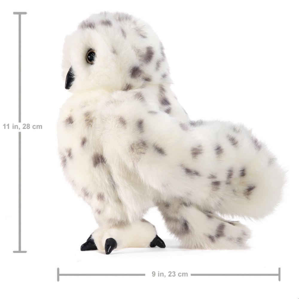 Folkmanis Puppet Plush Snowy‎ Owl Toy - White and Black - Picture 2 of 9